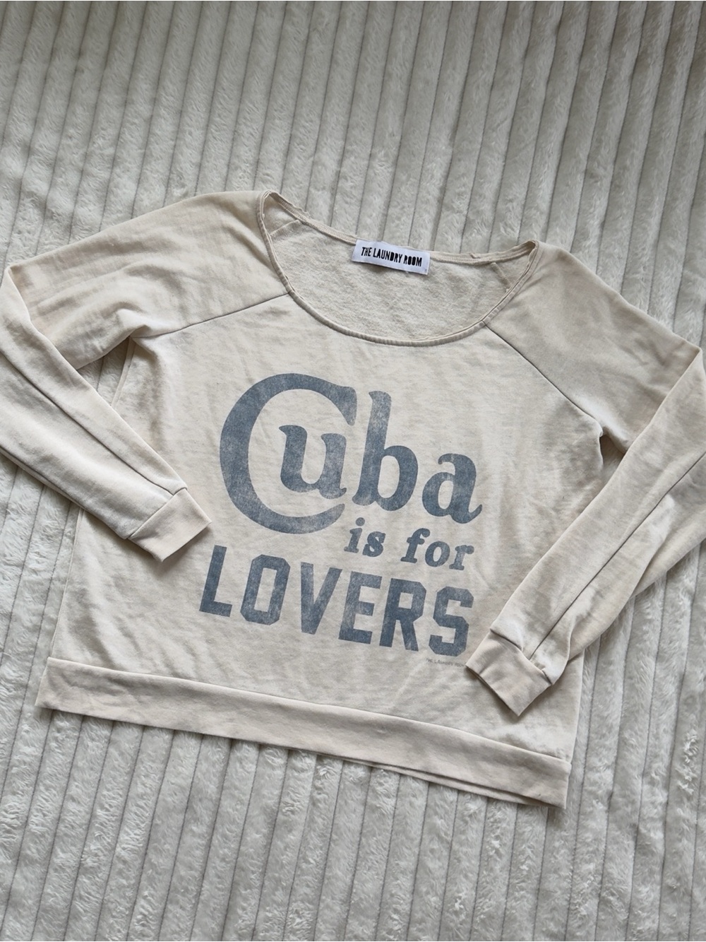 The Laundry Room Cream Long Sleeve 'Cuba is for Lovers' Graphic Top 🩵🩵🩵